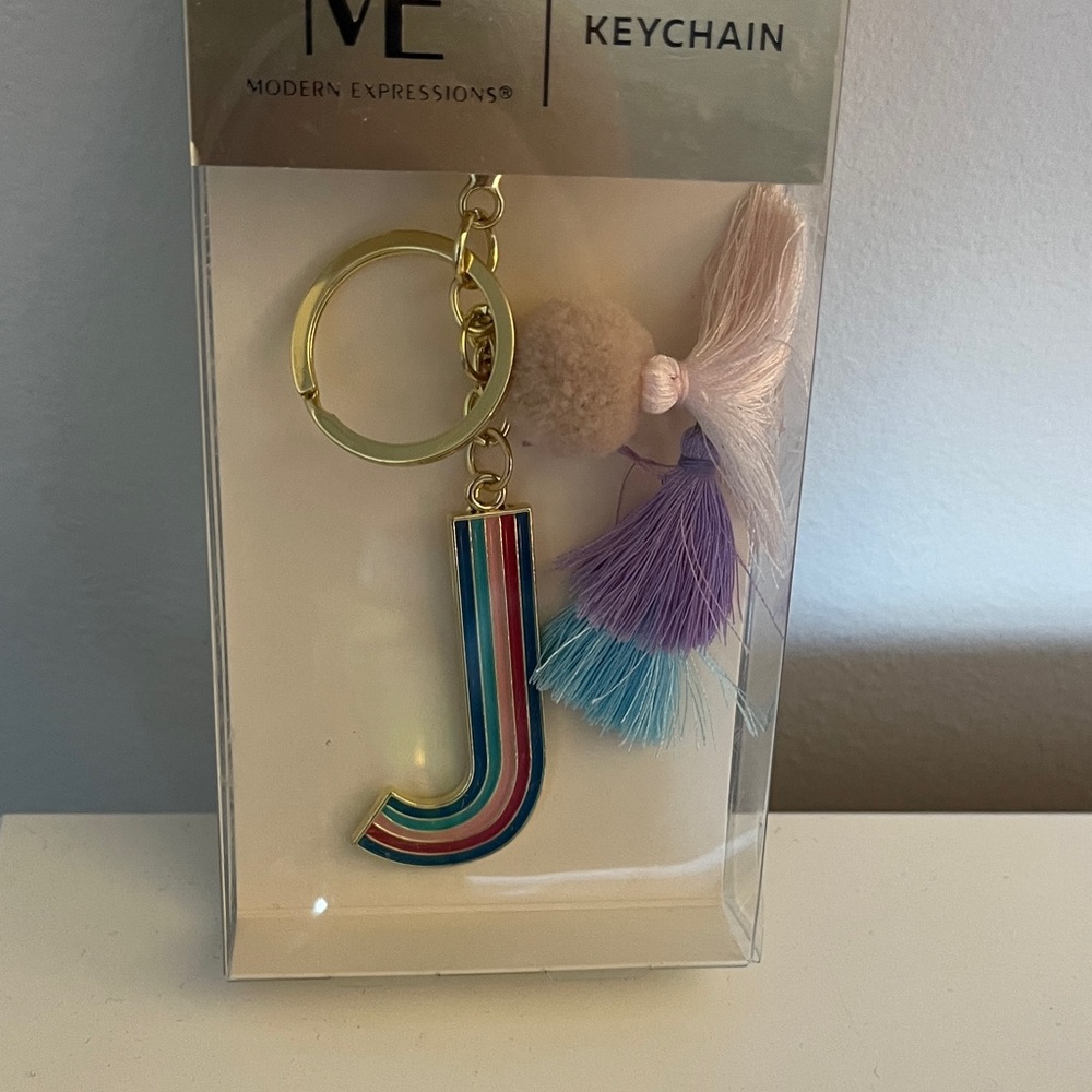 Expressions Colorful Initial Keychain